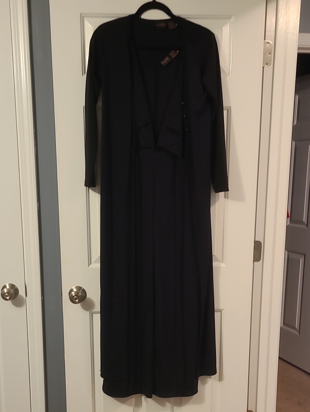 Vintage Shape Fix by Newport News Black Jumper & Long Jacket Set Size 6P